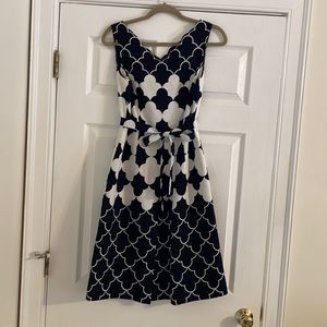 Talbots dress. Size 4. Navy/white.